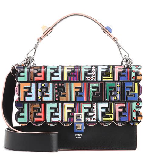 fendi kan i double f shoulder bag tradesy|fendi adjustable shoulder handbags.